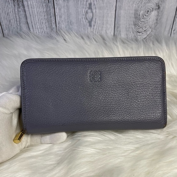 LOEWE continental leather zip wallet in gray - Picture 3 of 14